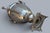 Vintage Islamic Brass Samovar Set with Silver Patina, 1920s For Sale - Image 9 of 18