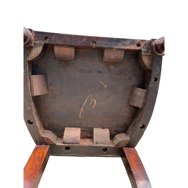 Traditional Regency Mahogany Hall Chair with Armorial Crest For Sale - Image 3 of 13