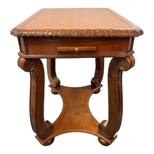 Vintage Butler Cherry Lift Top Game Table With Games and Pieces