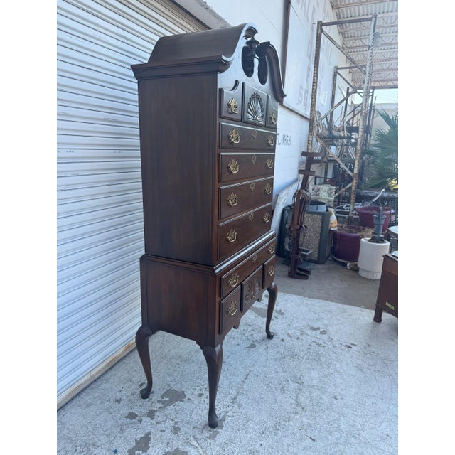 Traditional Early 20th Century Drexel Highboy Chest of Drawers For Sale - Image 3 of 11