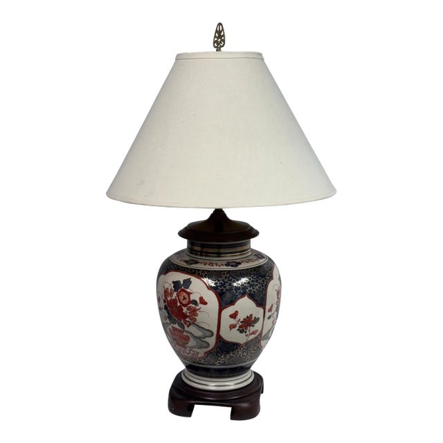 Circa 1980's Japanese Imari Table Lamp For Sale