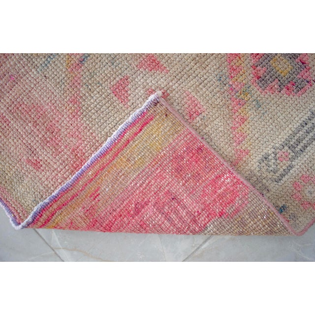 1960s Muted Colors Hand Knotted Runner Rug Turkish Hallway Rug - 2'9" X 10'3" For Sale - Image 13 of 14