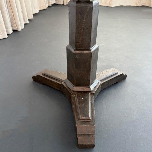 Early 20th Century Art Deco Marble and Cast Iron Bistro Table For Sale - Image 10 of 12