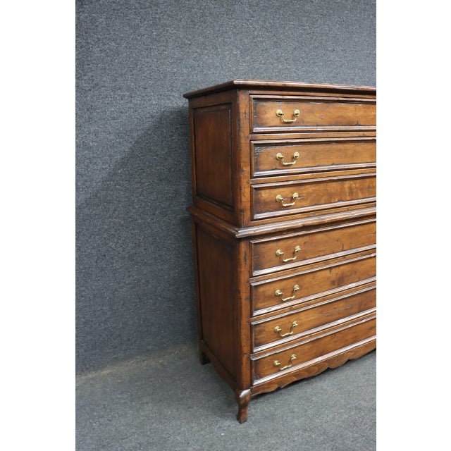 Guy Chaddock for the Melrose Collection French Country high chest crafted in cherry with a warm medium brown finish. This...