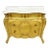 Mid 20th Century Vintage Daniel Jones French Louis XV Style Gold Bombe Marble Top Nightstand For Sale
