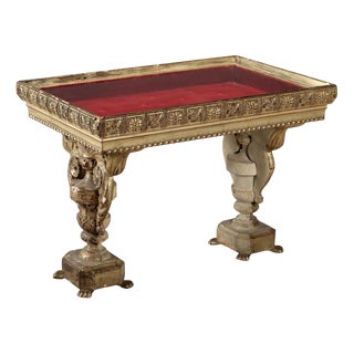 20th Century Display Table with Glass Top For Sale