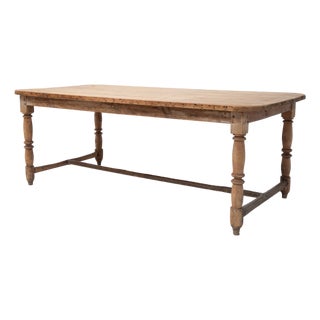 Antique Fir Farmhouse Table, France, 1920s For Sale