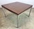 Metal 1970’s Florence Knoll “T Angle” Chrome & Walnut Laminate Side Tables Matching Pair For Sale - Image 7 of 12