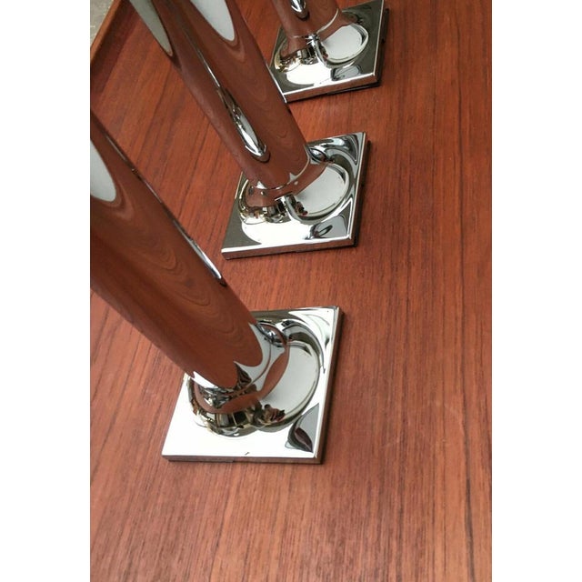 Mid-Century Space Age German Model A248 Chrome Ceiling or Wall Lamps by Rolf Krüger for Staff, 1960s, Set of 7 For Sale - Image 12 of 18