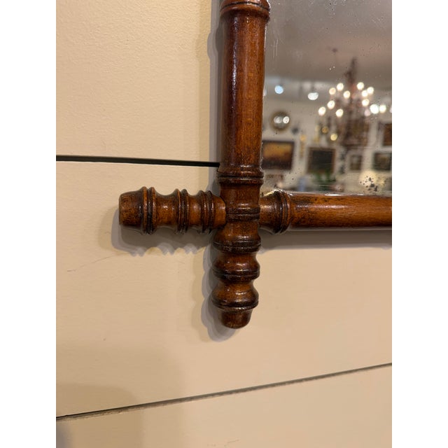 Antique Faux Bamboo Mirror For Sale In Nashville - Image 6 of 8