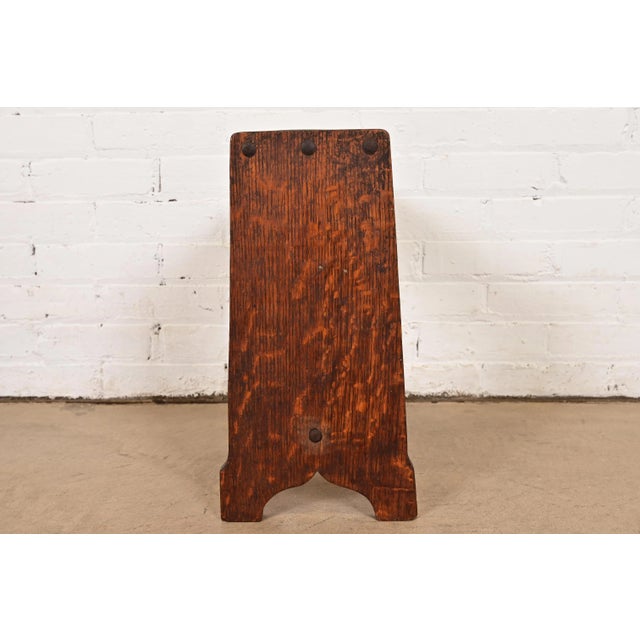 Wood Lakeside Craft Shops Mission Oak Arts & Crafts Footstool, Circa 1900 For Sale - Image 7 of 10