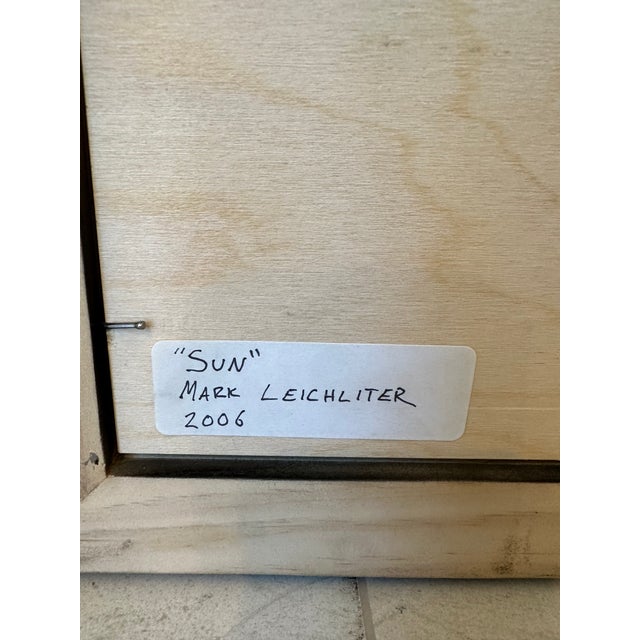 Mark Leichliter Oil Painting on Board, Signed & Framed in Brutalist Frame, 2000’s For Sale - Image 12 of 14