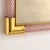 Impressive and scenographic rectangular Mirror in pink and Gold “Torchon” Torciglione Murano Glass. Exclusive design By...