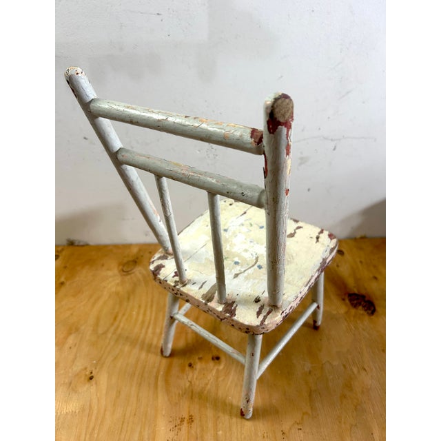 Antique 1890s Rustic Farmhouse Child’s Chair For Sale - Image 11 of 12