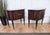 Brown Mid-Century Modern Italian Walnut and Glass Bedside Tables, 1950s, Set of 2 For Sale - Image 8 of 10