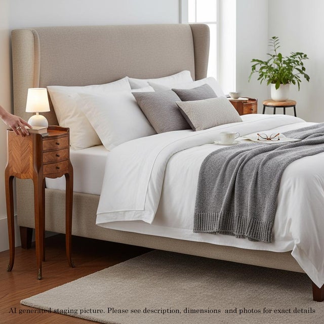 Vintage Retro French Pair of Marquetry / Parquetry Bedside Tables – Mid-20th Century A charming mid-20th century French...