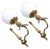 Italian Figural Brass Wall Lamp, Set of 2 For Sale