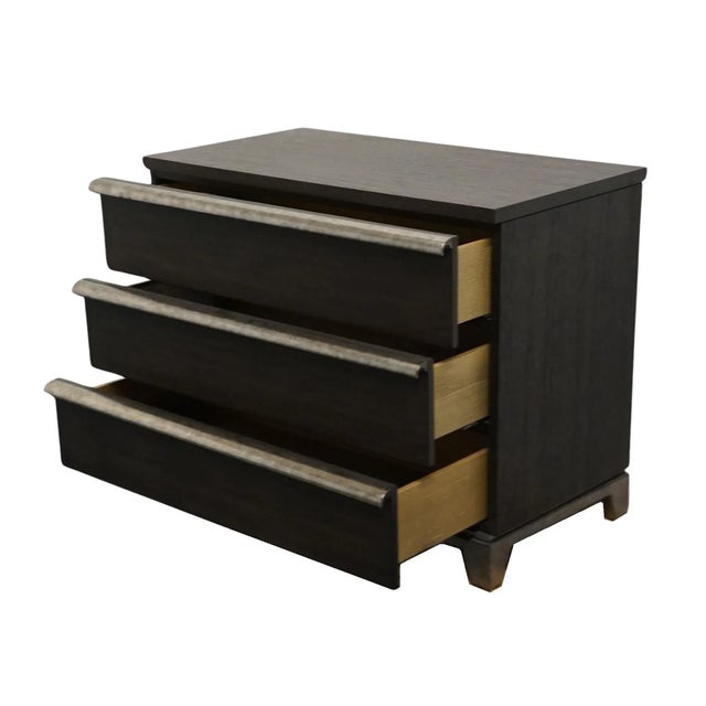 Wood Stanley Furniture Horizon Collection Contemporary Modern 36" Three Drawer Chest Flannel Finish For Sale - Image 7 of 13