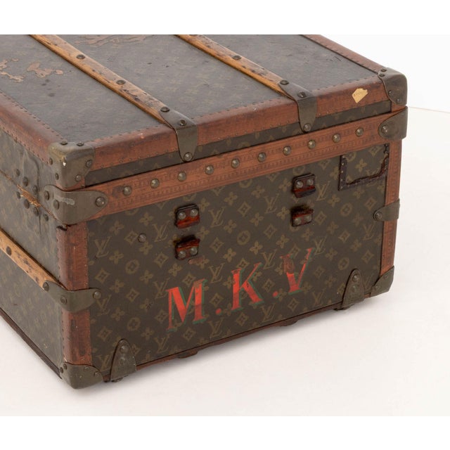 Louis Vuitton Monogram Steamer Trunk, Circa 1935 For Sale - Image 11 of 15