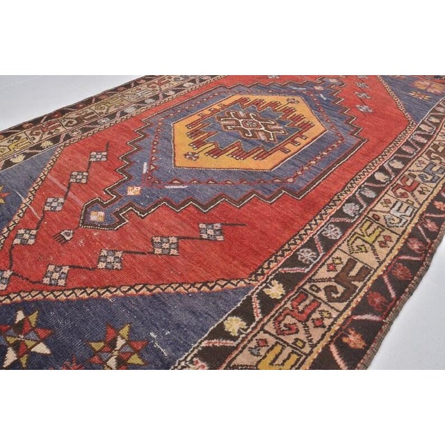 Handknotted Tribal Wool Rug For Sale - Image 10 of 10