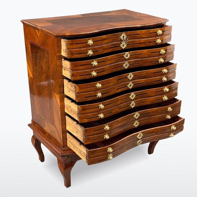 Antique Neoclassical Chest of Drawers with Inlays, 1810s For Sale - Image 4 of 12