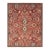 6x9 Lush Rustic Coral Traditional Geometric Hand Knotted Wool Carpet Rug For Sale