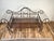 Vintage Regency Style Wrought Iron Porch Glider For Sale - Image 4 of 11