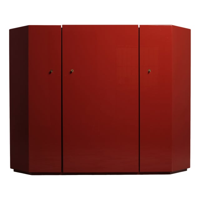 Bramante Red Lacquered Highboard by Kazuhide Takahama for Studio Simon, 1973 For Sale