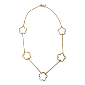 Christina Addison 18kt Yellow Gold Clover Necklace