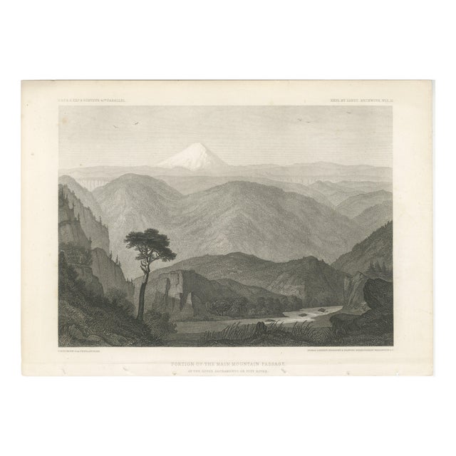 Mt Shasta & Sacramento River View, 1861, Paper For Sale