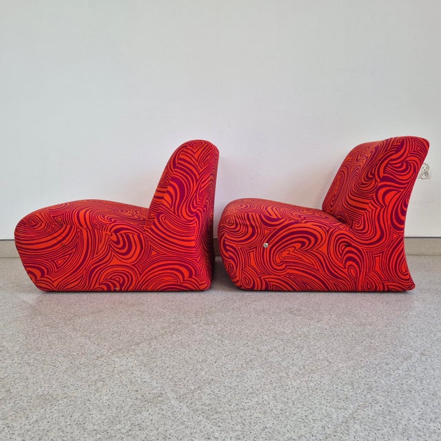 Mid-Century Slipper Chairs, Germany, 1970s, Set of 2 For Sale - Image 6 of 12
