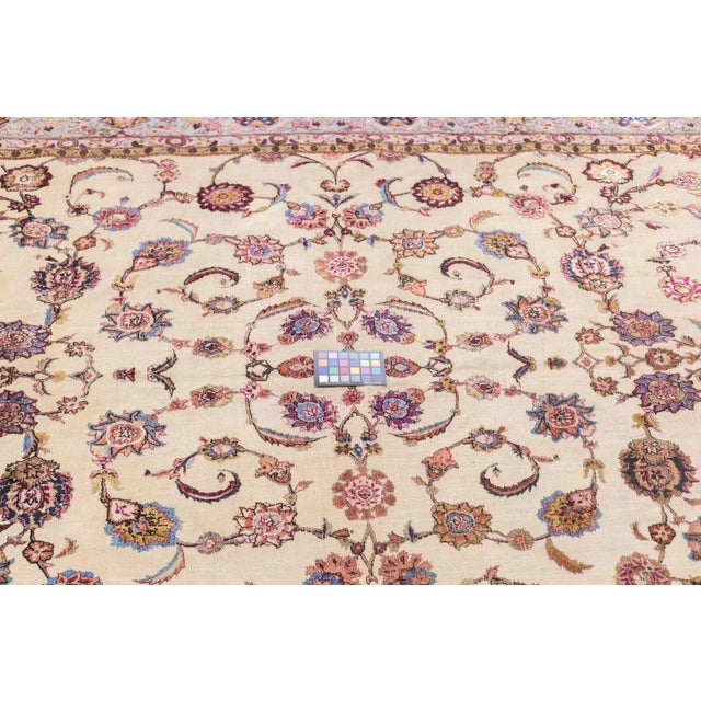 Antique Souf Kashan Rug 8' x 11'8'' For Sale - Image 4 of 12