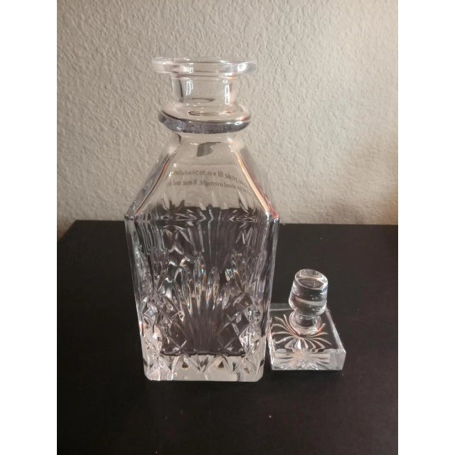 This is a Waterford Crystal 9" Decanter. Beautiful optic radiance. Procured at auction BOX 2