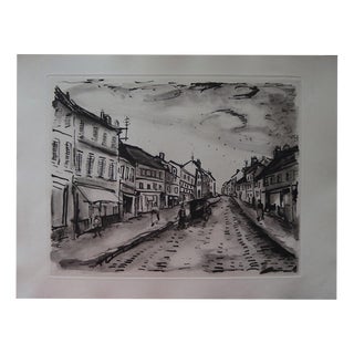 Maurice De Vlaminck, The Popular Street, 1951, Engraving For Sale