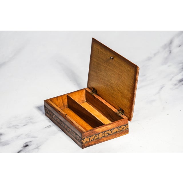 Brown Exceptional Antique Grand Tour Marquetry Wood Box Italian Inlaid Victorian Decorative Home Decor For Sale - Image 8 of 13