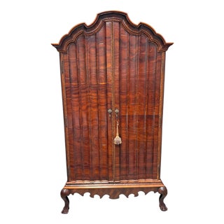 Alfonso Marina Armario Chippendale Mexicano III Burl Wood Armoire For Sale