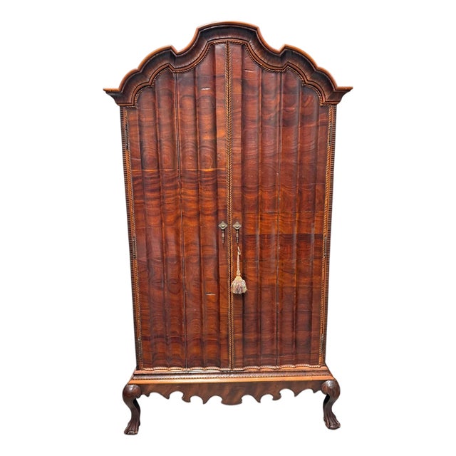 Alfonso Marina Armario Chippendale Mexicano III Burl Wood Armoire For Sale