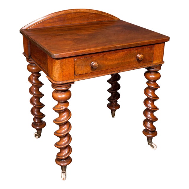 Antique Writing Desk, English Side Table, Correspondence, Study, Victorian, 1890 For Sale