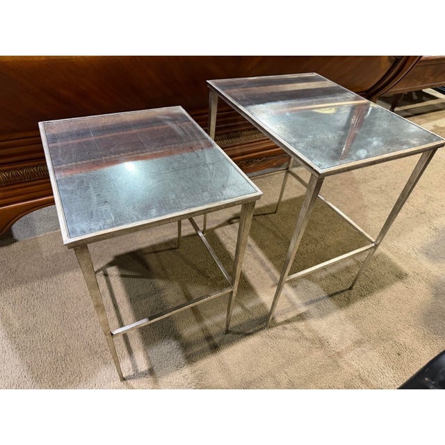 Restoration Hardware Mirrored Nesting Table - Set of Two For Sale In Las Vegas - Image 6 of 6