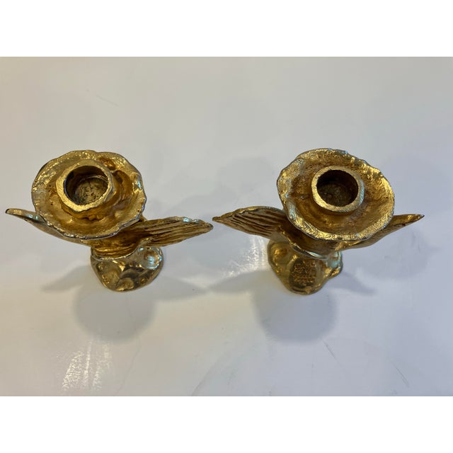 Bronze Bronze Candlesticks Signed Pierre Casenove 1994 For Sale - Image 8 of 8