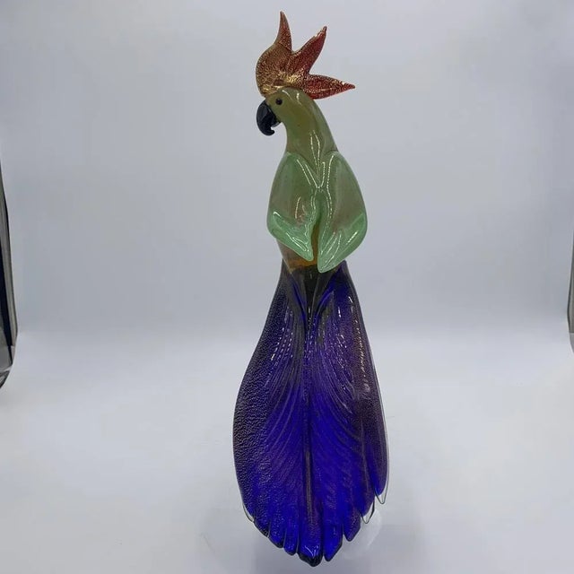 Parrot Bird Sculpture by Fornace Mian, in New conditions. Designed from 2000 Labeled by Maker