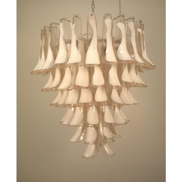 AVMazzega Murano Glass Petal Chandelier attributed to Sergio Mazza for Mazzega, 1950s For Sale - Image 4 of 8