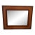 Vintage Ralph Lauren Style Equestrian Cognac Leather Beveled Mirror With Basketweave & Nailhead Detail For Sale