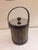 1960s Vintage Retro Atapco Faux Wood Grain / Chrome Lid Round Ice Bucket For Sale - Image 5 of 5