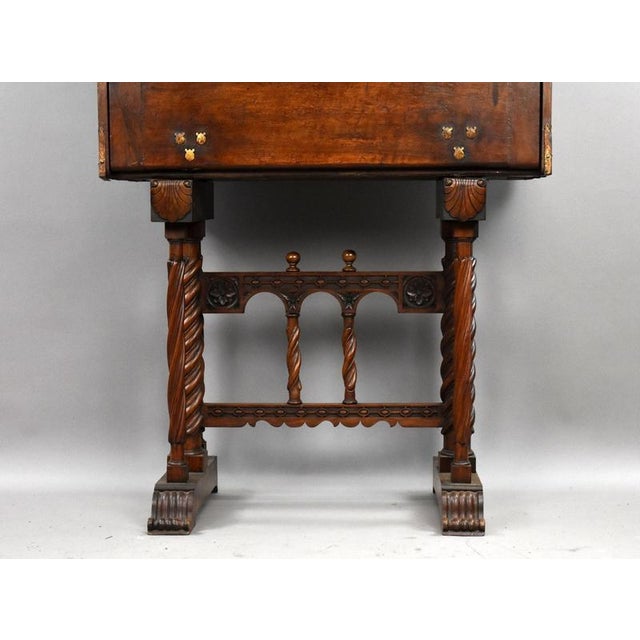 17th Century Spanish Walnut Bargueño Cabinet, 1650 For Sale - Image 6 of 13