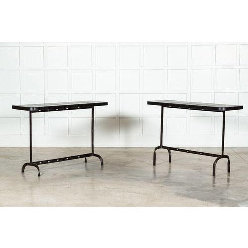 English Wrought Iron Pine Console Table, 1900s For Sale - Image 3 of 18
