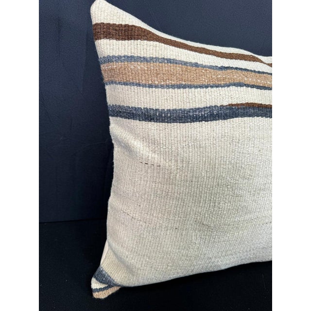 Turkish Hemp Pillow Cushion Natural Beige Brown Cushion Cover 20"x20" #30582 Enhance your home decor with our Kilim Pillow...
