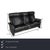 The Cumuly sofa by Himolla is covered in black leather and stands on floor-to-ceiling side panels. The three-seater is...