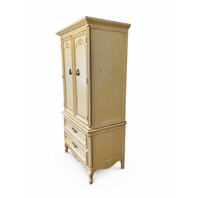 French Provincial Vintage French Provincial Wardrobe Armoire For Sale - Image 3 of 9