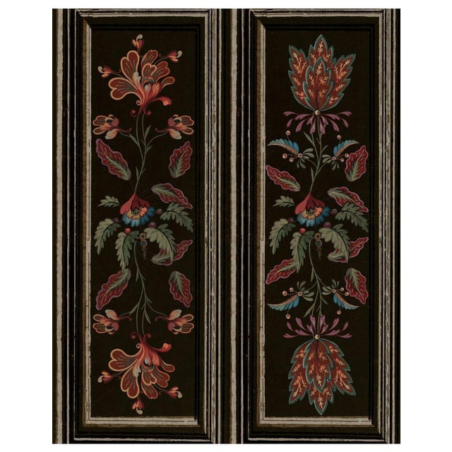 With its painterly strokes and folkloric inspired elements, this trompe l’oeil paper is designed to create the look of...